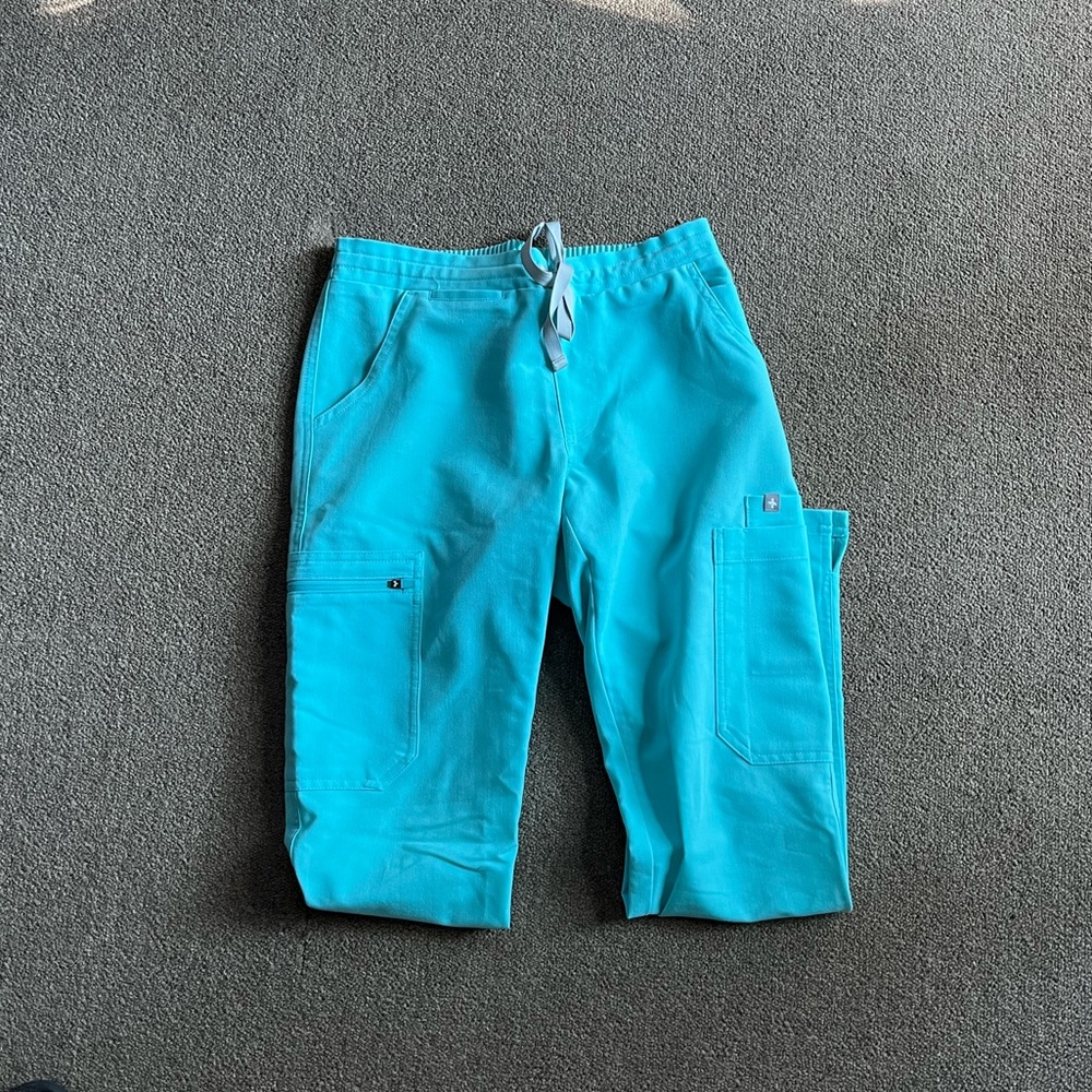 Figs Yola Scrub Bottoms Aqua